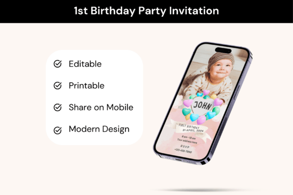 Graphics & Print Templates: 1st Birthday Review