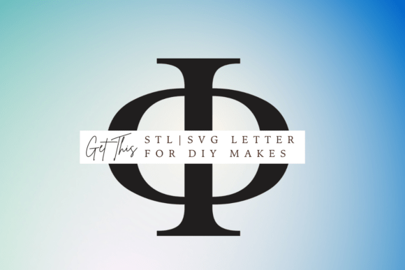 Greek Phi for 3D Printing & Signs Amp