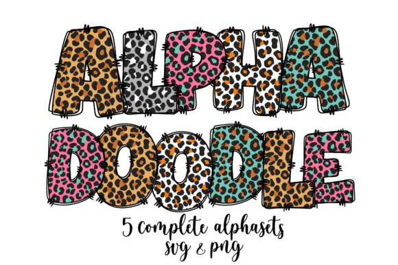 Leopard Doodle Letters: Bold Graphics for Crafts