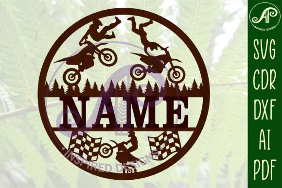 Motocross SVG for Signs & Laser Cutting
