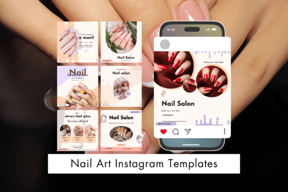 Nail Tech Instagram Templates: Social Media Graphics