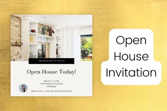 Open House Invitation Template: Graphics & Print Templates