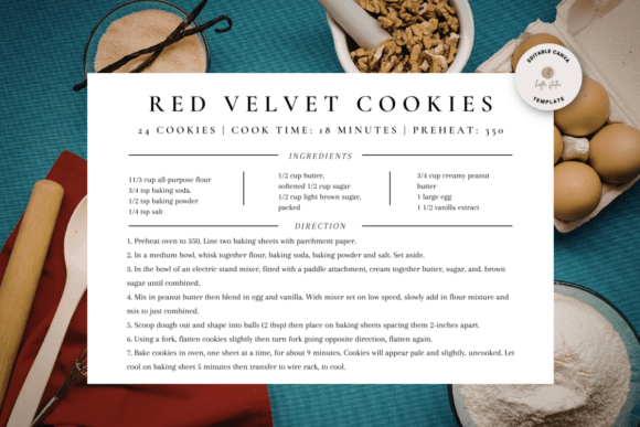 Review: MINIMAL Recipe Card Template for Embroidery