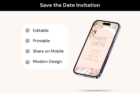 Reviewing Save the Date Invitation for Embroidery