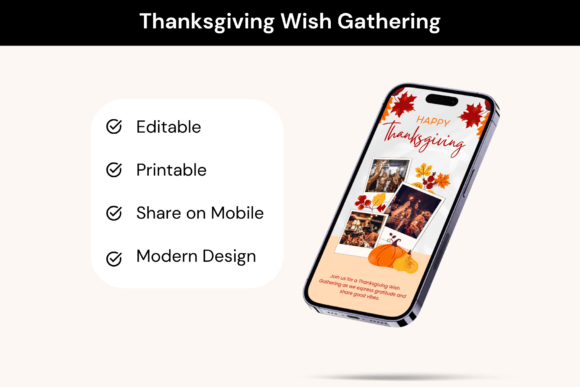 Reviewing Thanksgiving Wish Gathering Template Graphics