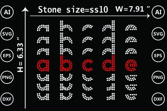 Reviewing the Letter, Font, Alphabet Rhinestone Design