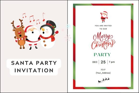 Santa Party Invitation: Freebies & Graphics