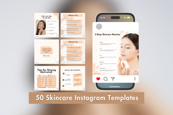 Skincare Graphics for Social Media Templates