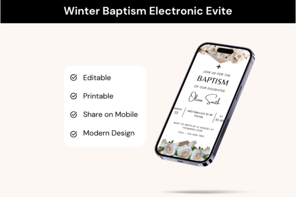 Winter Baptism Graphics: Premium Graphic Templates